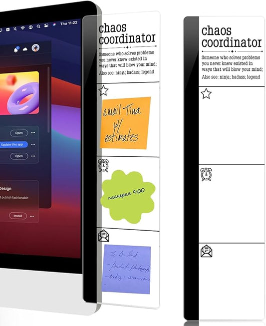 Computer Monitor Memo Board Chaos Coordinator Logo Decor Monitor Message Board by HTBIG