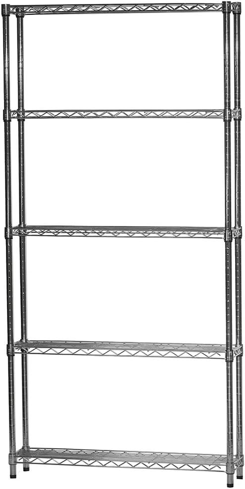 Shelving Inc. 8" d x 36" w x 72" h Chrome Wire Shelving by ShelvingInc