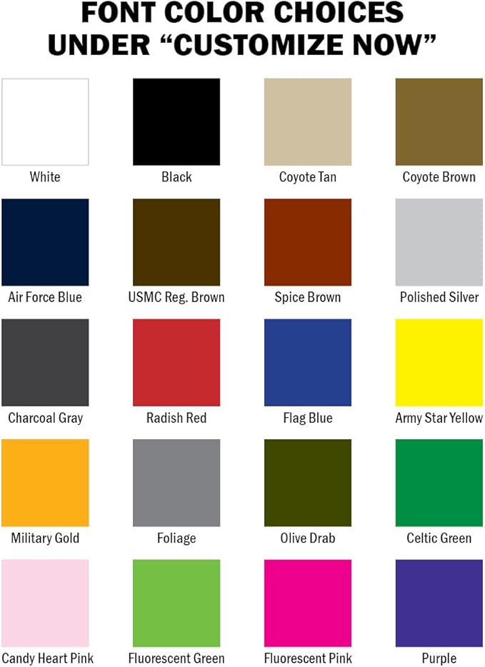 Custom Uniform Name Tapes Solid Colors. Orange Fabric, 5 Inch Hook Fastener - Image 2