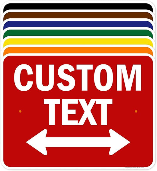 Custom Arrow, Custom Directional Sign, Two way Arrow, 18x24 Inches, Rust Free by MySignCenter