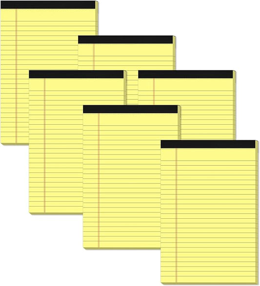 Yellow Note Pads 5x8 Small Legal Pads College Ruled Notepad by Aidunmis