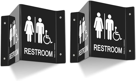 Faittoo Restroom Sign, Bathroom Signs, 6 x 8 Inches Acrylic Sign, by Faittoo