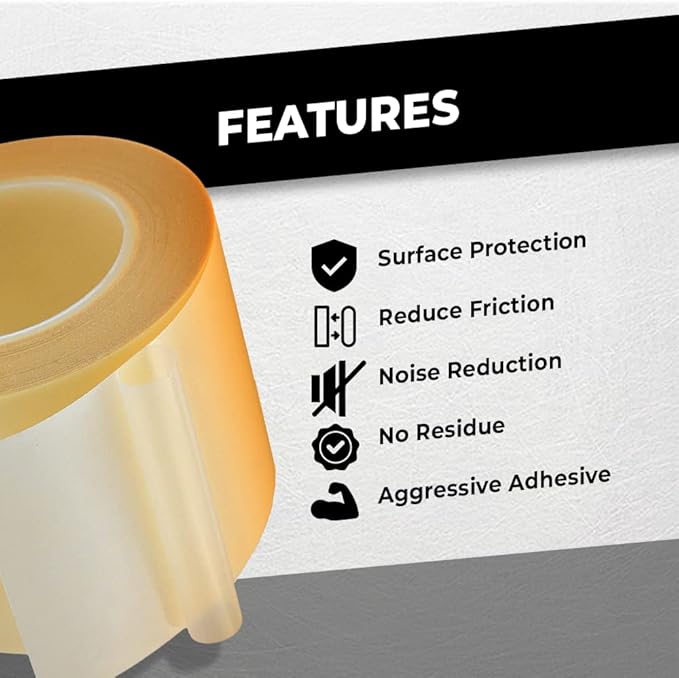 WOD SPT7A UHMW Polyethylene Transparent Film Slick Tape, 3/4 inch x 36 yd. - Image 3