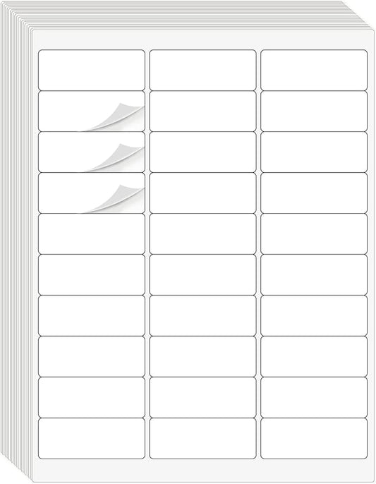 1" x 2-5/8" Address Labels 900 Labels Sticker Paper by DINIZON