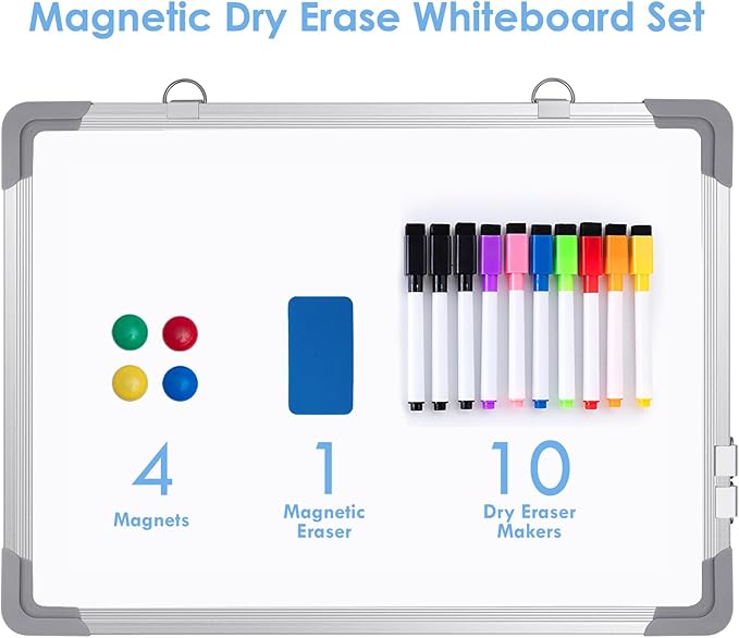 ARCOBIS Weekly Dry Erase Board for Wall, Small Hanging Double-Sided White Board - Image 6