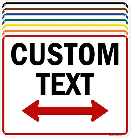 Custom Arrow, Custom Directional Sign, Two Way Arrow, 24x30 Inches, 55 mil by MySignCenter