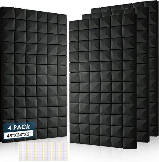 4 Pack Acoustic Panels, Recording Room by shipxinfuren