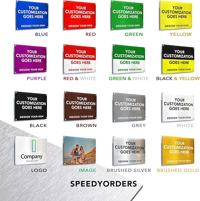 SPEEDYFORMS Custom Outdoor Metal Sign, Personalized Aluminum, Customized Safety - Image 3