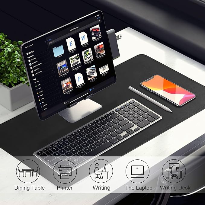 Leather Desk Pad Protector, 39.4'' X 17'' Large Mouse Pad, Office Desk Mat - Image 5