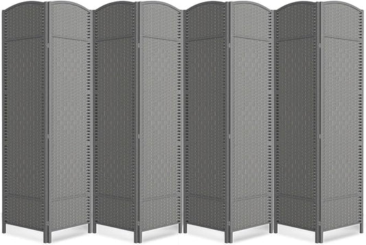 8 Panel Room Divider, 6Ft Folding Privacy Screen, Tall by cocosica