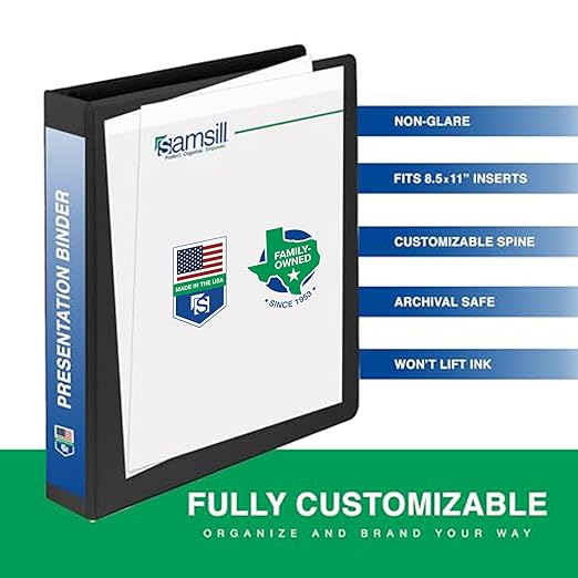 Samsill 2 Inch 3 Ring Binders, Made in USA, Economy Round Ring, 425 Sheet - Image 3