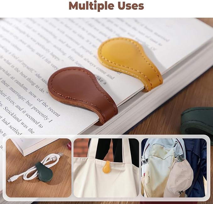Personalized Magnetic Leather Bookmark, 26 Letters Custom Bookmarks, Handmade - Image 7