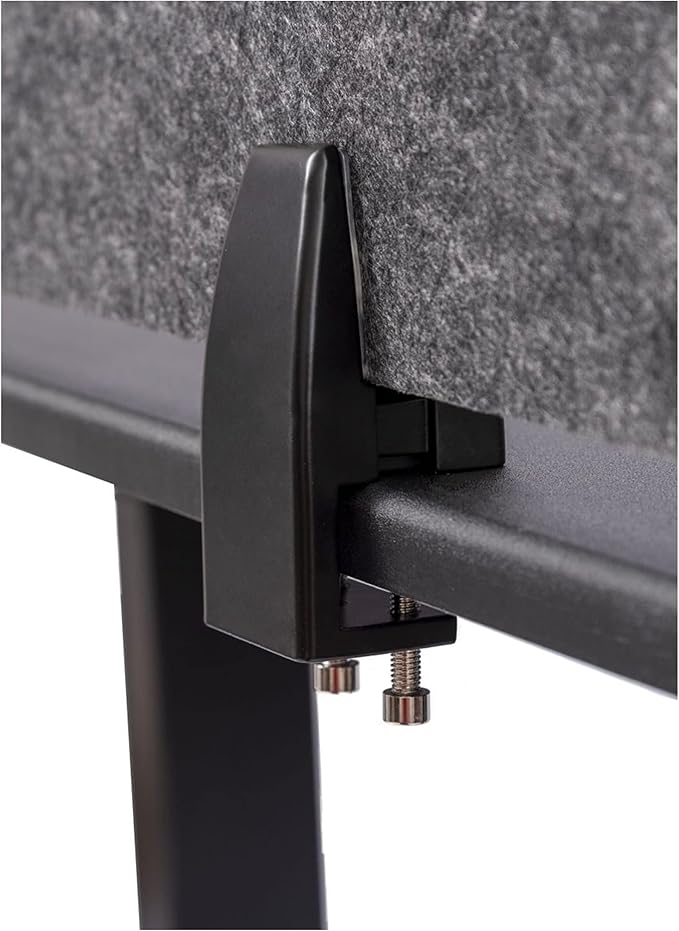 Stand Up Desk Store ReFocus Raw Clamp-On Acoustic Desk Divider Mounted Privacy - Image 5
