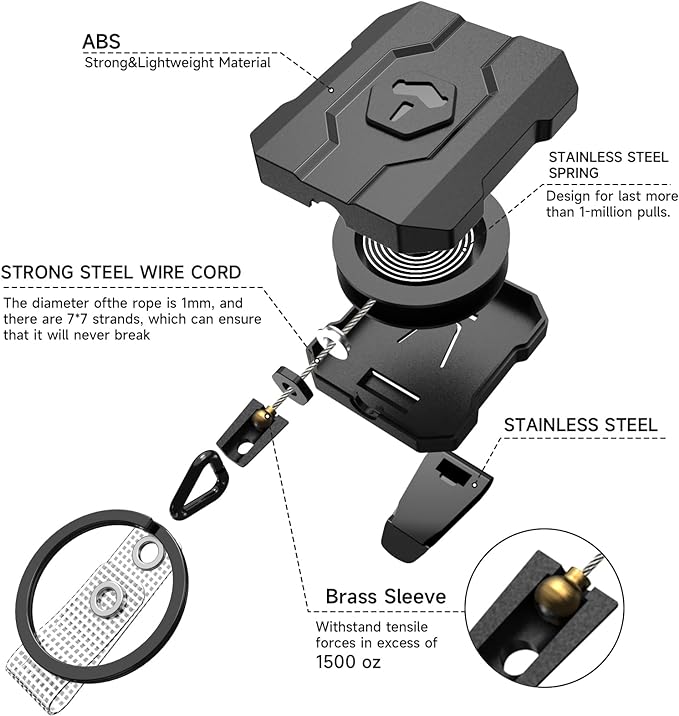 VYNCS Retractable Keychain Badge Holder - Image 3