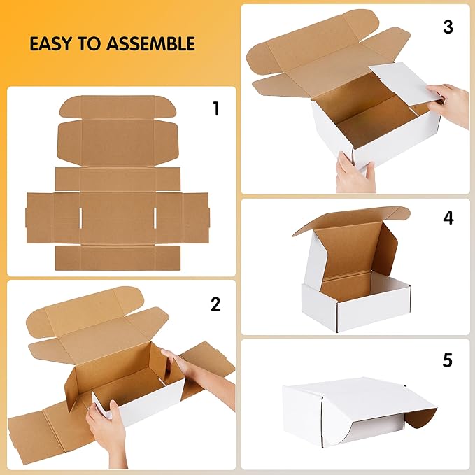JOWLOT 9x6x3 inch Small Shipping Boxes Set of 25 - Image 3