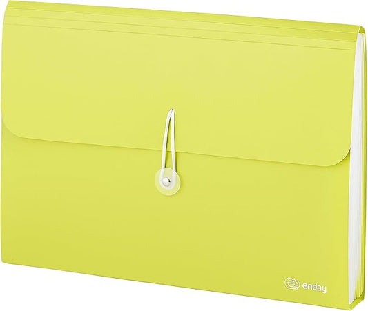 Accordion File Organizer Green, 7 Pocket Expanding File and Cover Folder by ENDAY