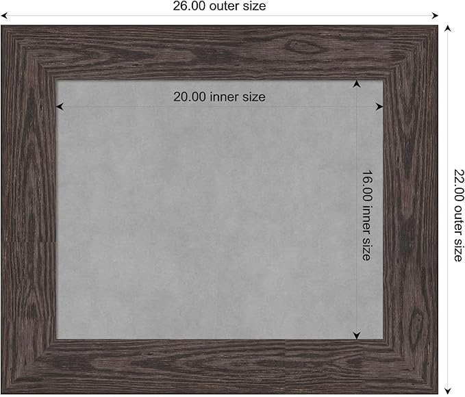 Amanti Art Black Framed Magnetic Board 22x26 Small Vision Board - Image 3