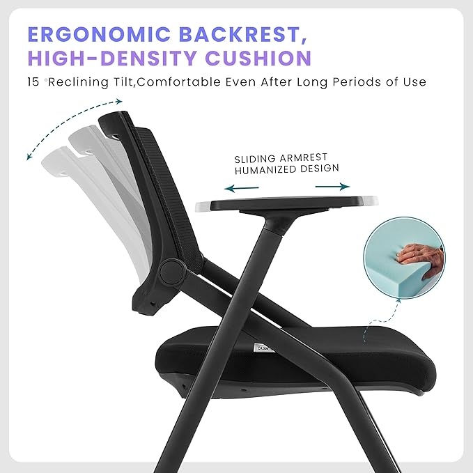 40 Pack Chairs Stackable Conference Room Chairs - Image 4