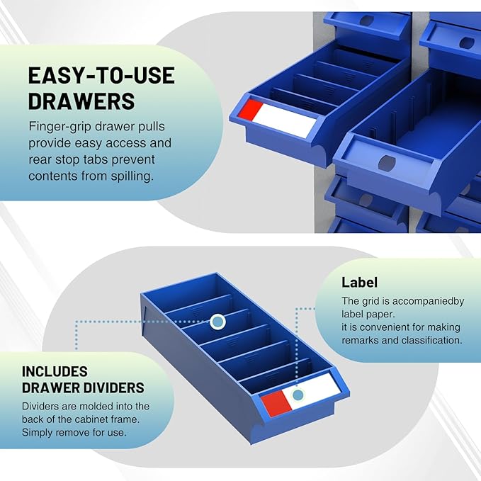Exerock 40 Drawer Tool Storage Cabinet - Image 6
