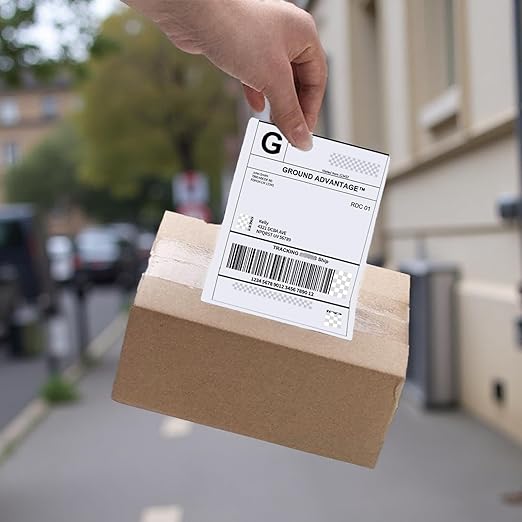 4"×6" Direct Thermal Shipping Label, Fanfold Thermal Label 4000 Packs Permanent - Image 3