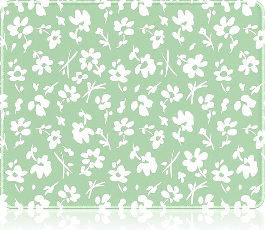 Auhoahsil Mouse Pad, 12 x 10 in Simple Flower Theme Computer Mouse Pad by Auhoahsil