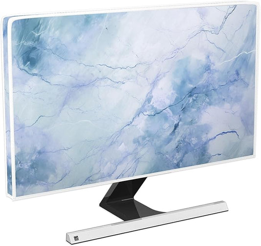 Baocicco Fashion Haze Blue Marble Screen TV Cover Cover 40, 42，43 Inch by Baocicco