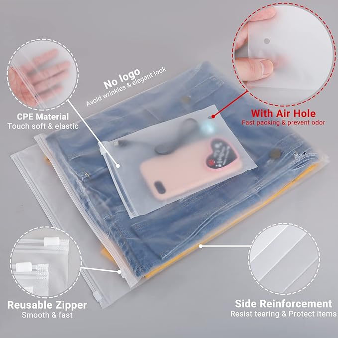 Svaldo Poly T-Shirt Packaging Bags, Resealable Apparel - Image 6