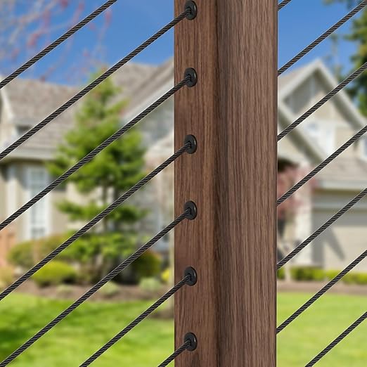BLIKA 60 Pack 25 30 35 Degree 1/8" Black Cable Railing Angle Beveled Protector - Image 3