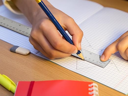 Metal Ruler with Cork Backing, 12+18 Inch Stainless Steel Rulers 12 Inch 18 - Image 6