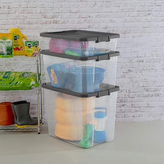 Sterilite 18-Pack Modular Stacker Box, Durable Clear Plastic Storage Bins - Image 7