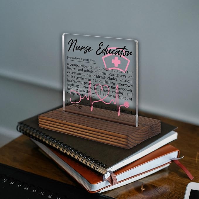 Nurse Educator Gifts, Thank You Desk Sign - Image 2