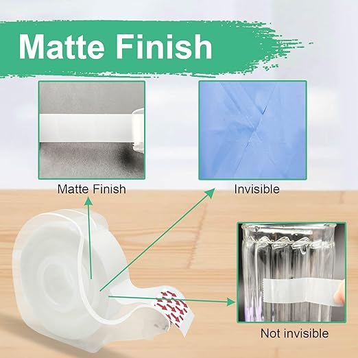 BeataTap Tape, Invisible Tape for Gift Wrapping, 6 Rolls+6 Refillable Dispensers - Image 3