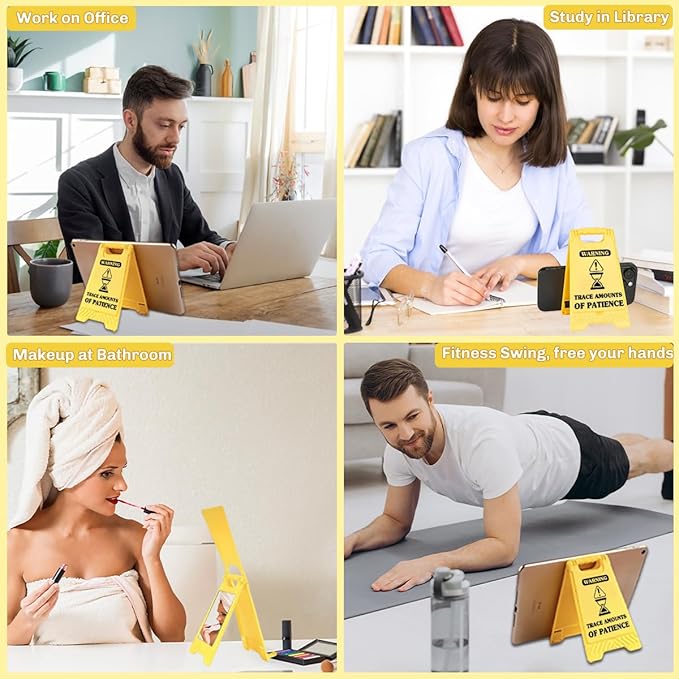 Funny Office Desk Accessories, Office Cubicle Decor, Phone Holder Mirror - Image 4