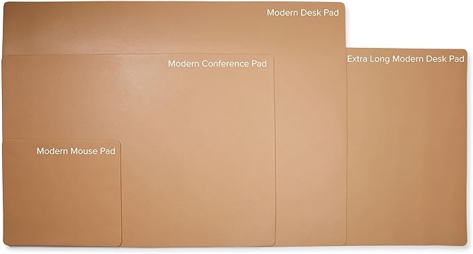 Leatherology Premium Tan Full Grain Leather Modern Conference Pad – Slim Desk - Image 4