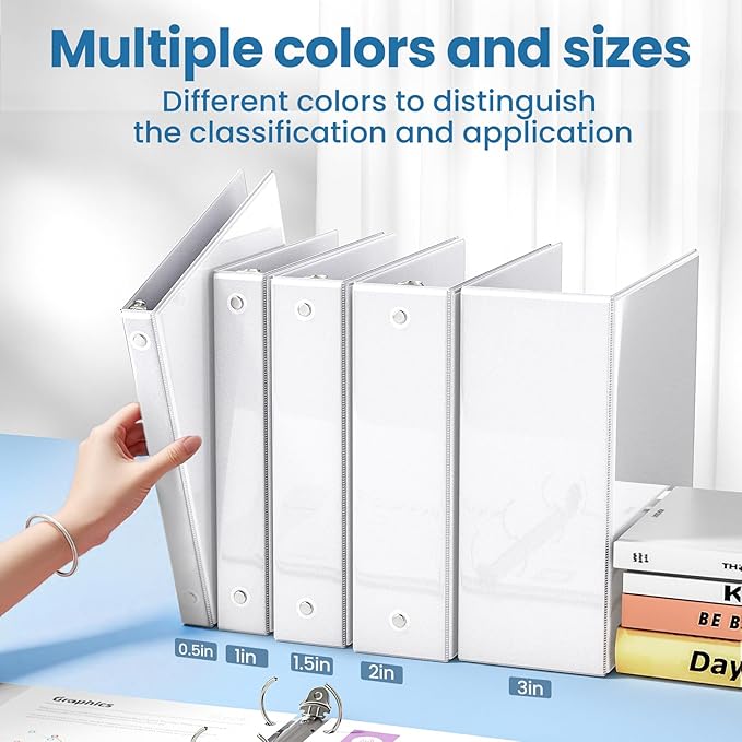 SUNEE 3 Ring Binder 2 Inch 1 Pack - Image 5