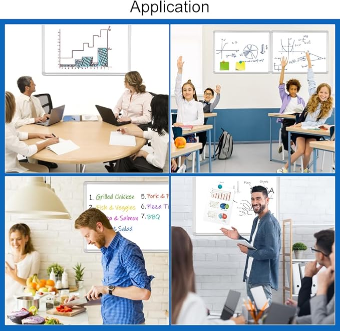 DEVELOP Magnetic White Board Dry Erase, 32 x 44 Inch, Dry Erase Board Aluminum - Image 8