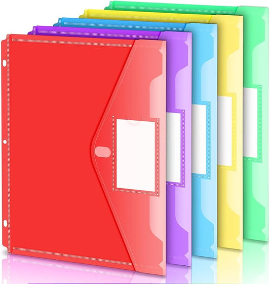 Forvencer Binder Pocket, 5 Pack Super Heavyweight Poly Binder Pocket by Forvencer