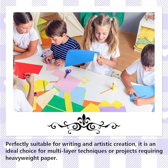 15 Sheets Colored Cardstock 12"x12", 250gsm/90lb Heavyweight Cover Cardstock - Image 5