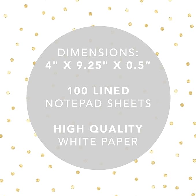 Graphique Magnetic Notepad, Brush Strokes – 100 Sheets, 4” x 9.25” x .5” – - Image 3