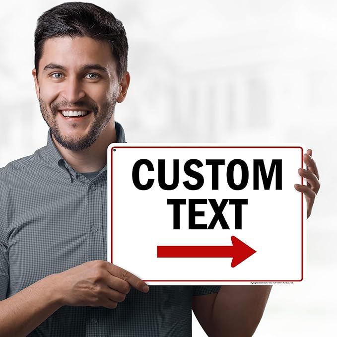 Custom Arrow, Custom Directional Sign, Right Arrow, 10x14 Inches, 55 mil thick - Image 2