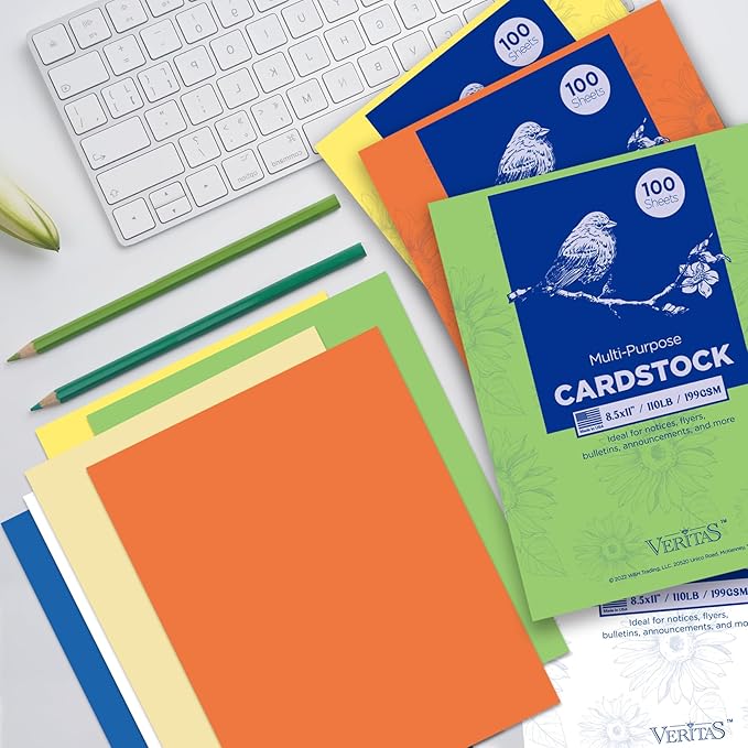 Veritas Yellow Colored Cardstock, 8.5" x 11" Colored Copy paper, 110LB/199GSM - Image 3