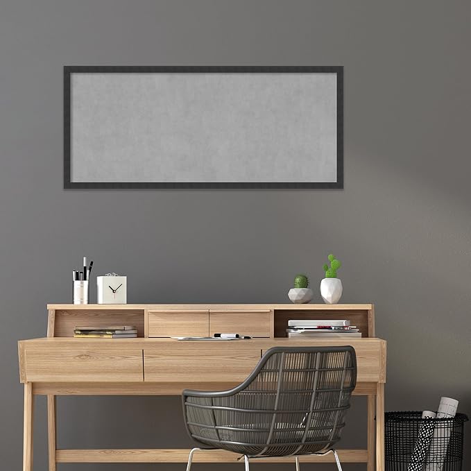 Amanti Art Black Framed Magnetic Board 22x50 Oversize Vision Board - Image 5