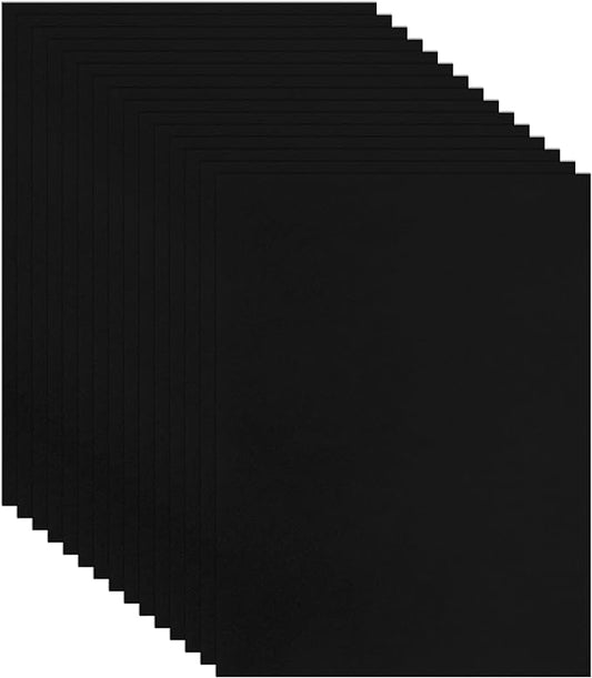 100 Sheets Black Cardstock 8.5 x 11 Certificate Paper, 75lb Premium Printer by Guakicae