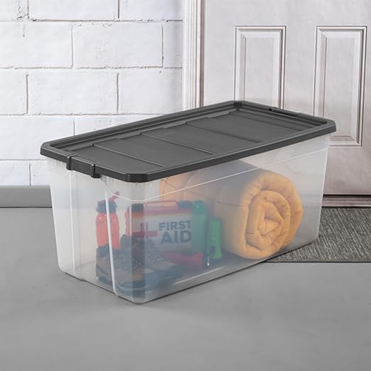 Sterilite 12-Pack Modular Stacker Box, Durable Clear Plastic Storage Bins - Image 6
