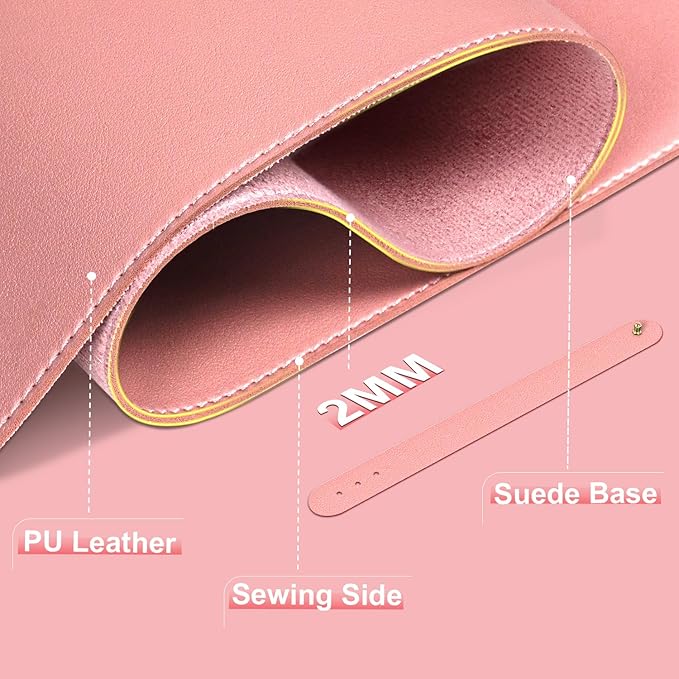 Desk Pad Protector, Leather & Suede Desk Mat, Non-Slip Desk Pad Mat, Large - Image 2