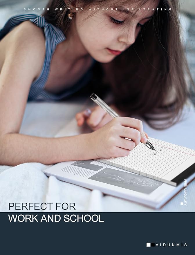 White Legal Pads 5x8 Small Note Pads 5x8 College Ruled Paper Tablets 15 Pack - Image 4