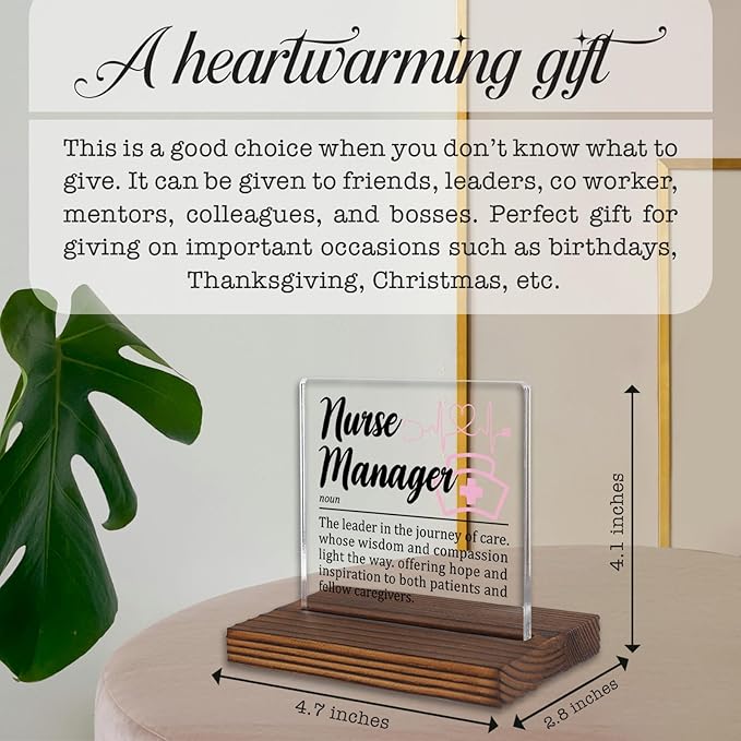 Nurse Manager Appreciation Gift Desk Sign, Thank You Gift - Image 4