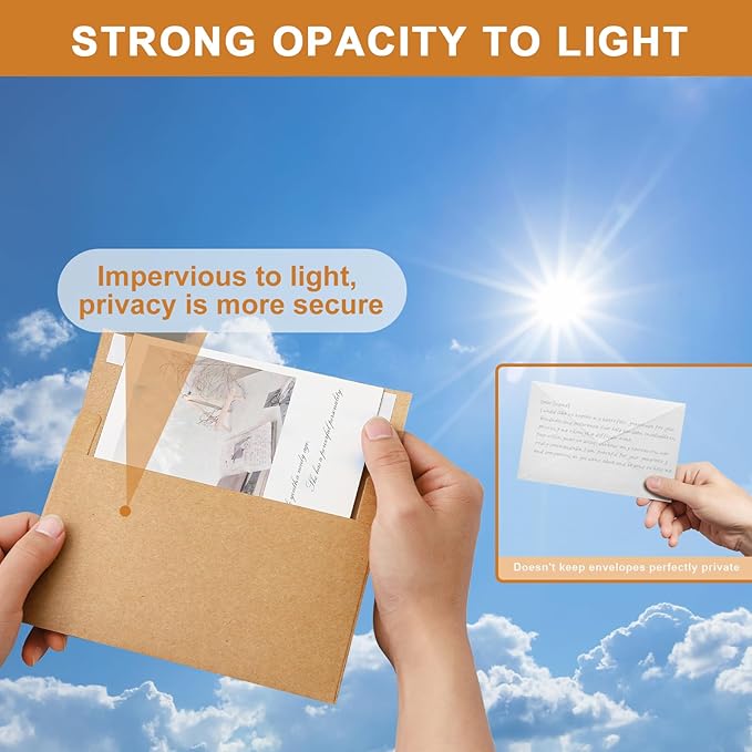 Silunkia 100 Packs Brown Blank Greeting Cards and Envelopes 4 x 6 Heavyweight - Image 6