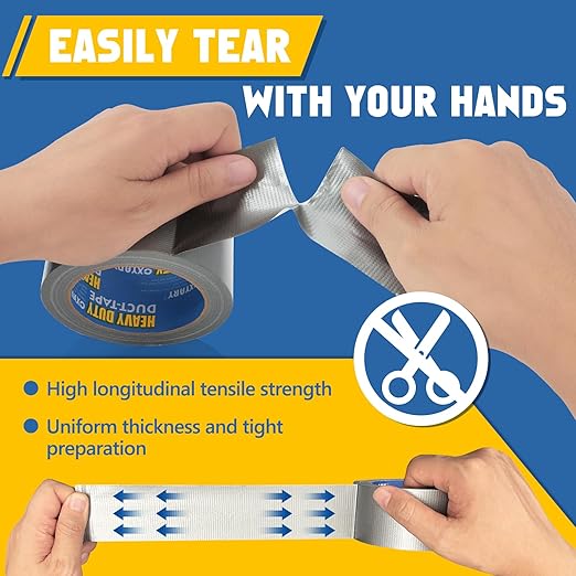CXYARY Duct Tape 2 Inch x 450 Yard-15 Roll, Heavy Duty Gray Waterproof Tape - Image 4