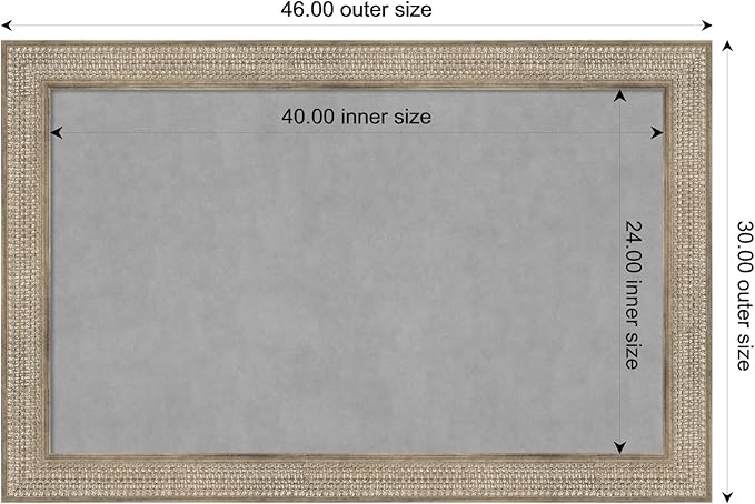 Amanti Art Silver Framed Magnetic Board 30x46 Large Vision Board - Image 3